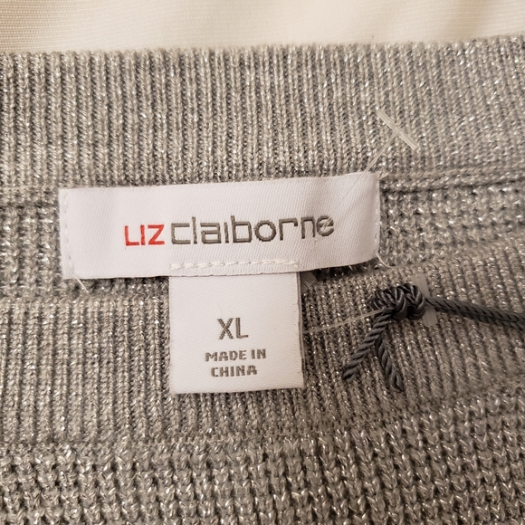 Sweater Silver tone Sz XL - Picture 8 of 9